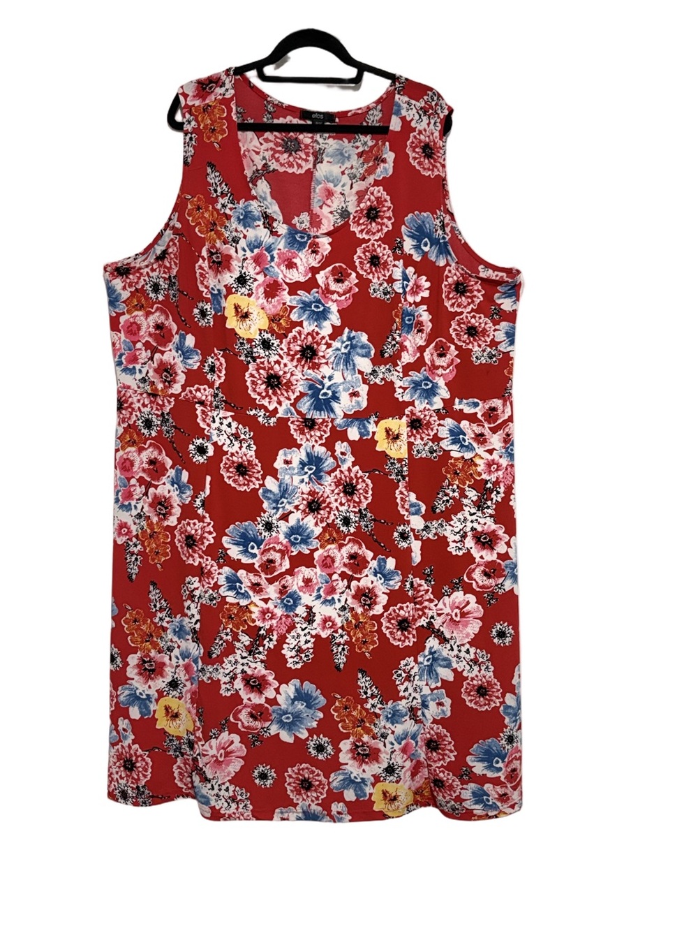 ellos Red Floral Print Dress